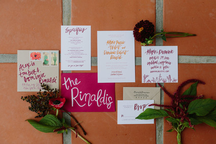 Colorful wedding invitations