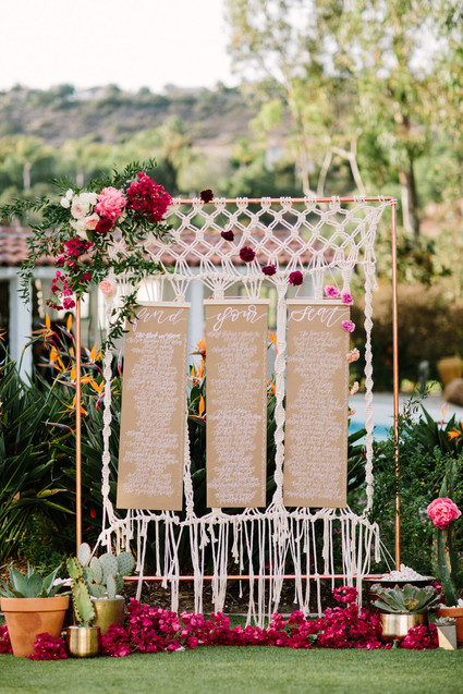 Macrame seating chart Inspiration
