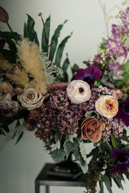 Purple wedding flowers