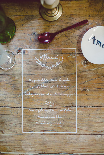 Calligraphy menu