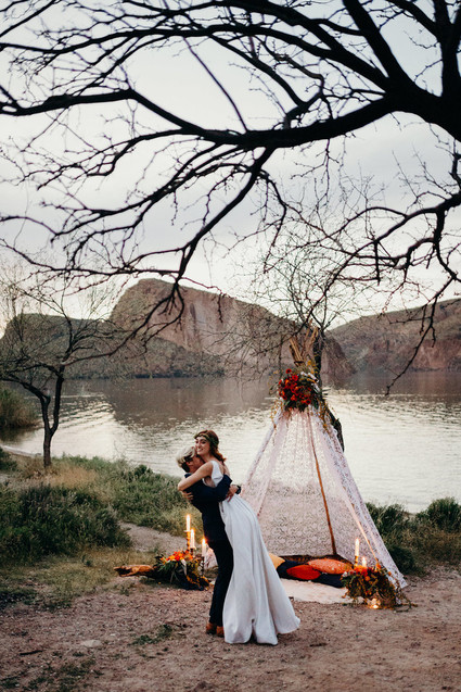Bohemian wedding inspiration at Canyon Lake Inspiration