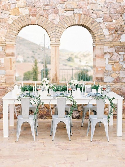 Spring Grecian tablescape