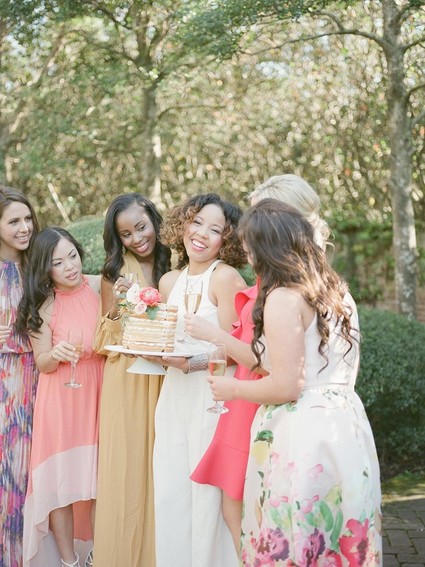 Colorful Summer bridal shower luncheon