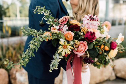 Native Poppy bridal bouquet