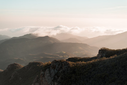 Malibu mountaintop engagement shoot