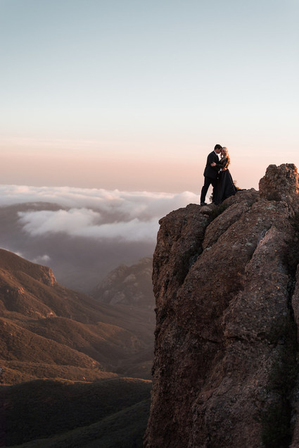 Malibu mountaintop engagement shoot