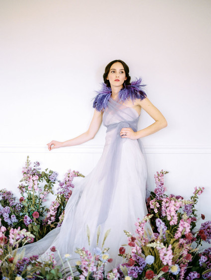 Purple wedding dress