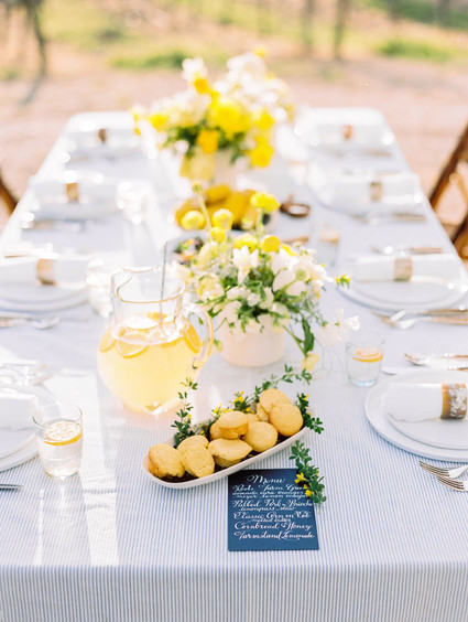 Yellow centerpieces