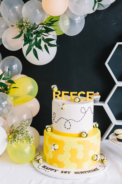 Modern Bee 1st birthday Inspiration