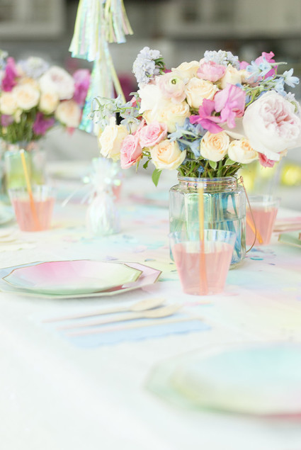Pastel iridescent girl's birthday party Inspiration