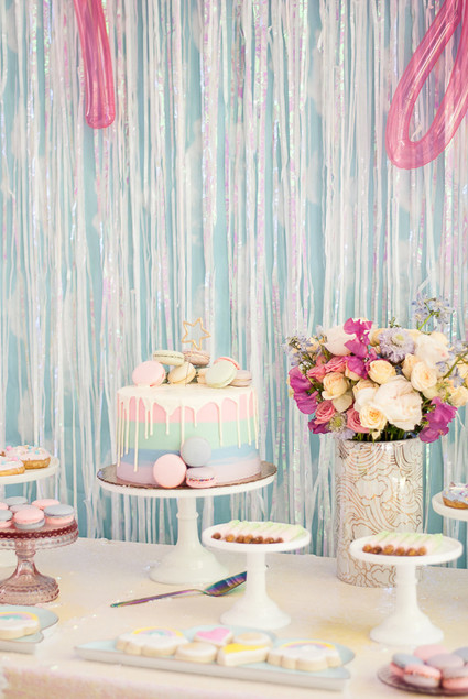 Pastel iridescent girl's birthday party Inspiration