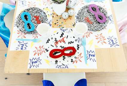 Modern super hero 3rd birthday party