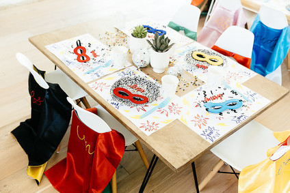 Modern super hero 3rd birthday party
