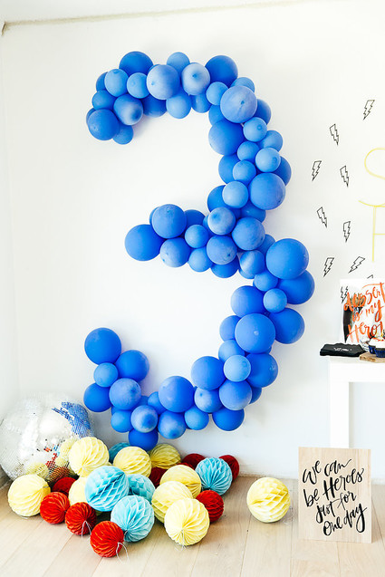 Modern super hero 3rd birthday party Inspiration