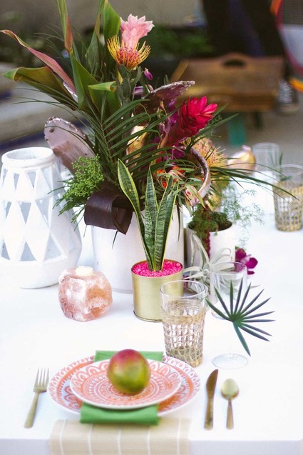 Tiki inspired bridal shower