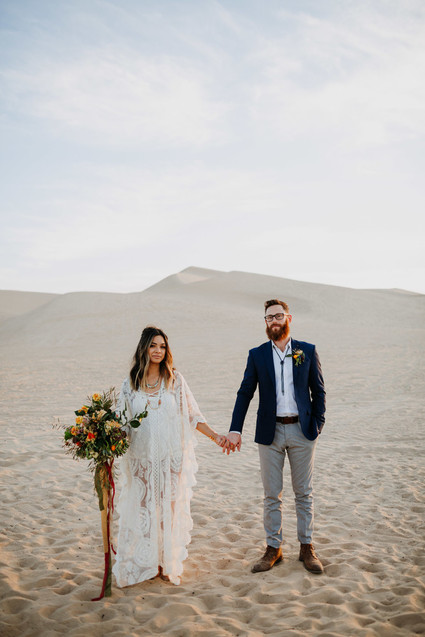 Desert wedding portrait