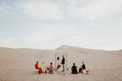Desert wedding ceremony