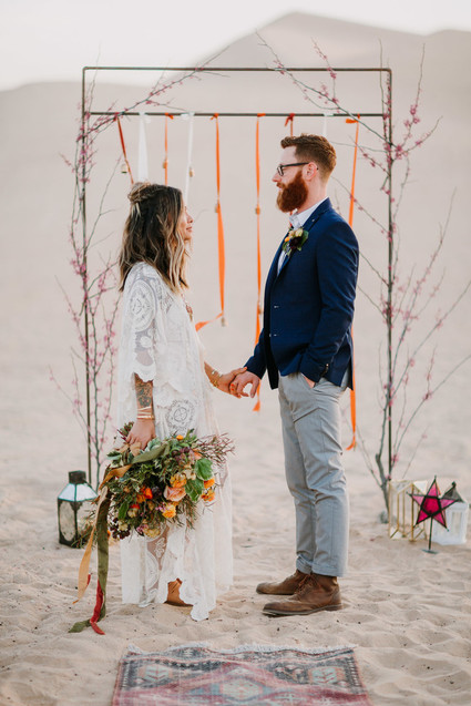 Desert wedding ceremony