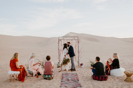 Desert wedding ceremony