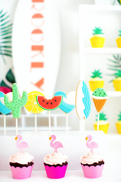 Modern tropical baby shower ideas