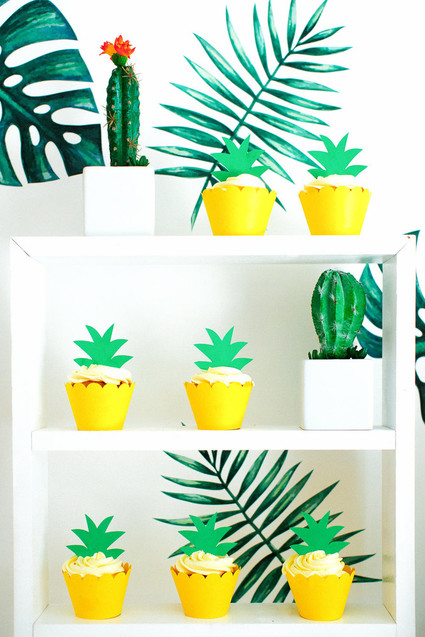 Modern tropical baby shower ideas