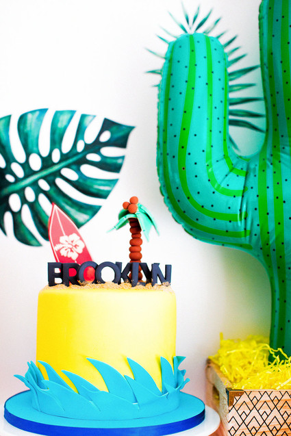 Modern tropical baby shower ideas