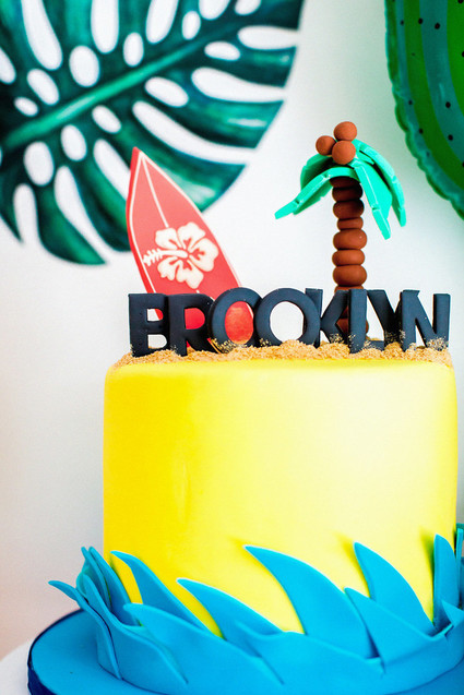 Modern tropical baby shower ideas