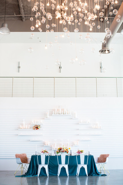 Modern wedding reception