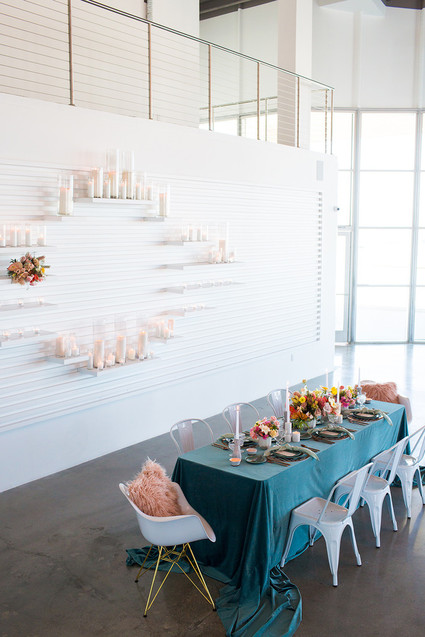 Modern wedding reception