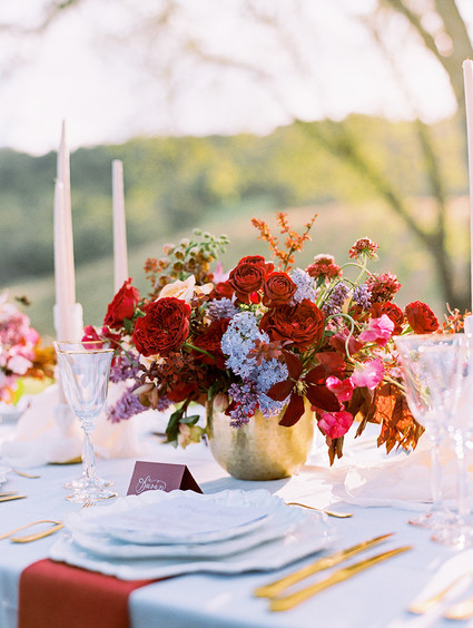 Red centerpiece