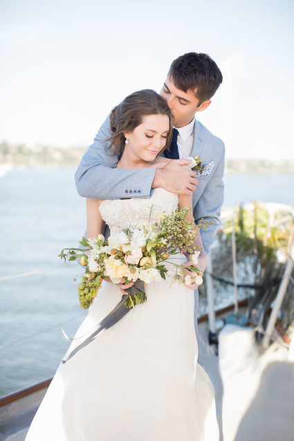 Sailboat wedding portrait