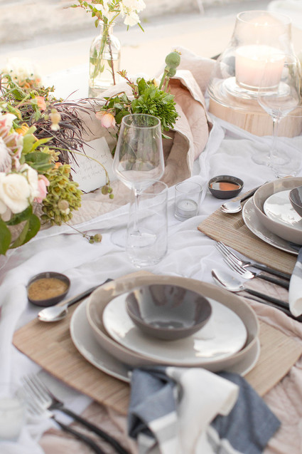 Coastal table settings