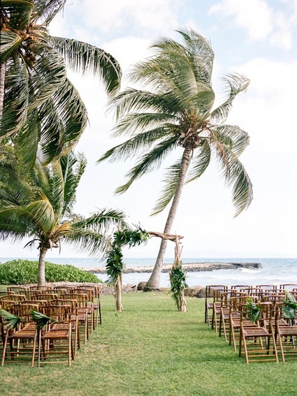 Tropical wedding ceremony
