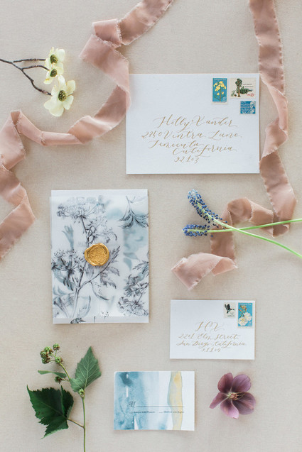 Romantic wedding invitations