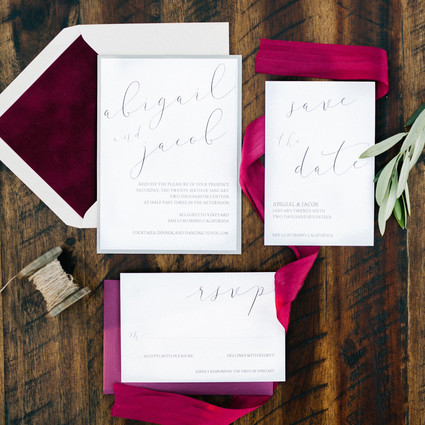 Calligraphy wedding invitations