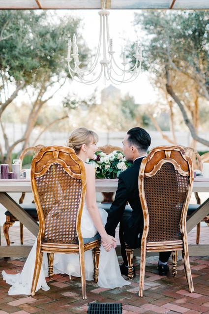 Elegant bride and groom chairs