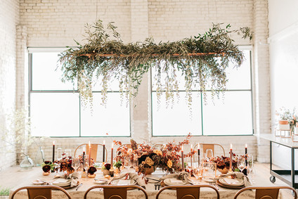 Hanging floral installation