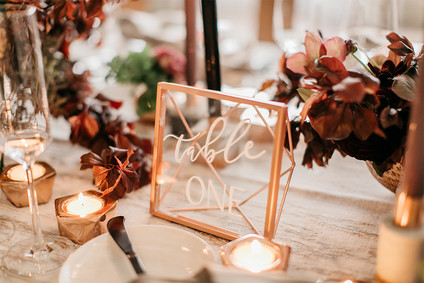 Copper table number Inspiration