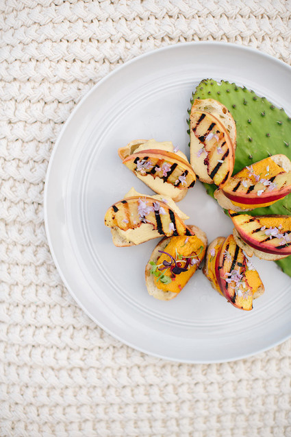 grilled peach crostini