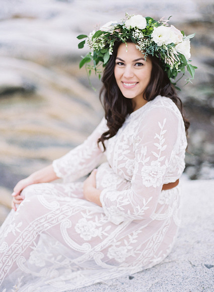 Seaside family maternity photos