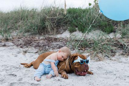 Summery matching sibling photos on the beach