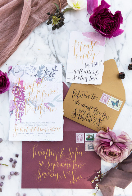 calligraphy wedding invitations