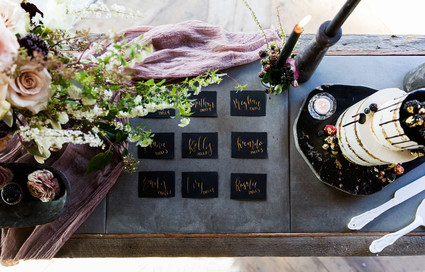 calligraphy escort cards