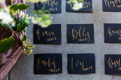 calligraphy escort cards