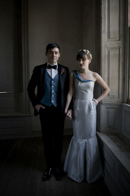 vintage bride and groom
