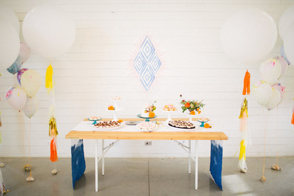 colorful dessert table