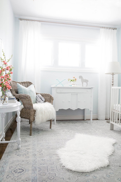 Neutral white nursery design