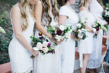white bridesmaid dresses