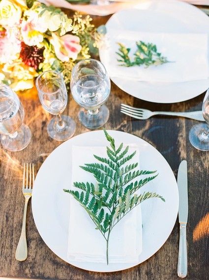 fern place setting Inspiration