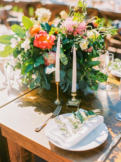 Colorful summer Big Sur wedding at Redwood Ridge Estate Inspiration